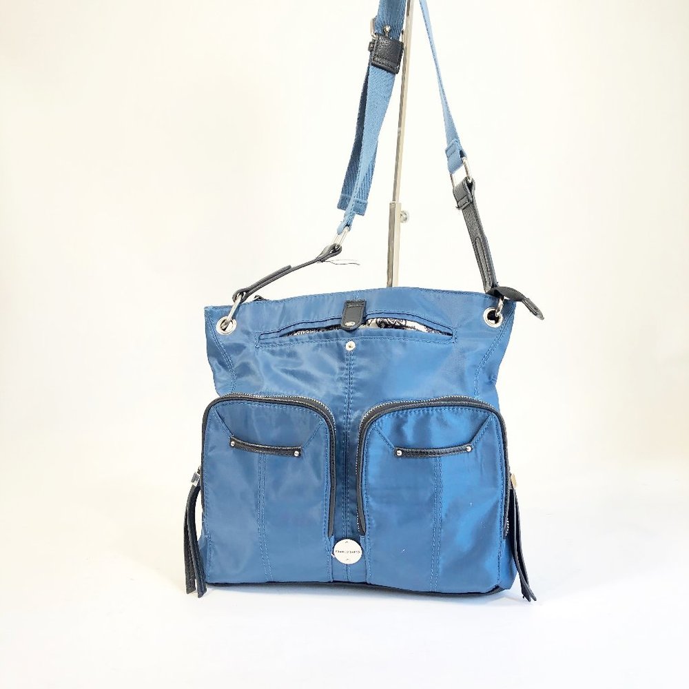 Franco Sarto Blue Messenger Shoulder Crossbody Bag - Picture 1 of 12